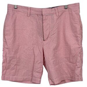 Banana Republic Aiden Club Short 34 Pink White Stripe Cotton Walking Preppy EUC